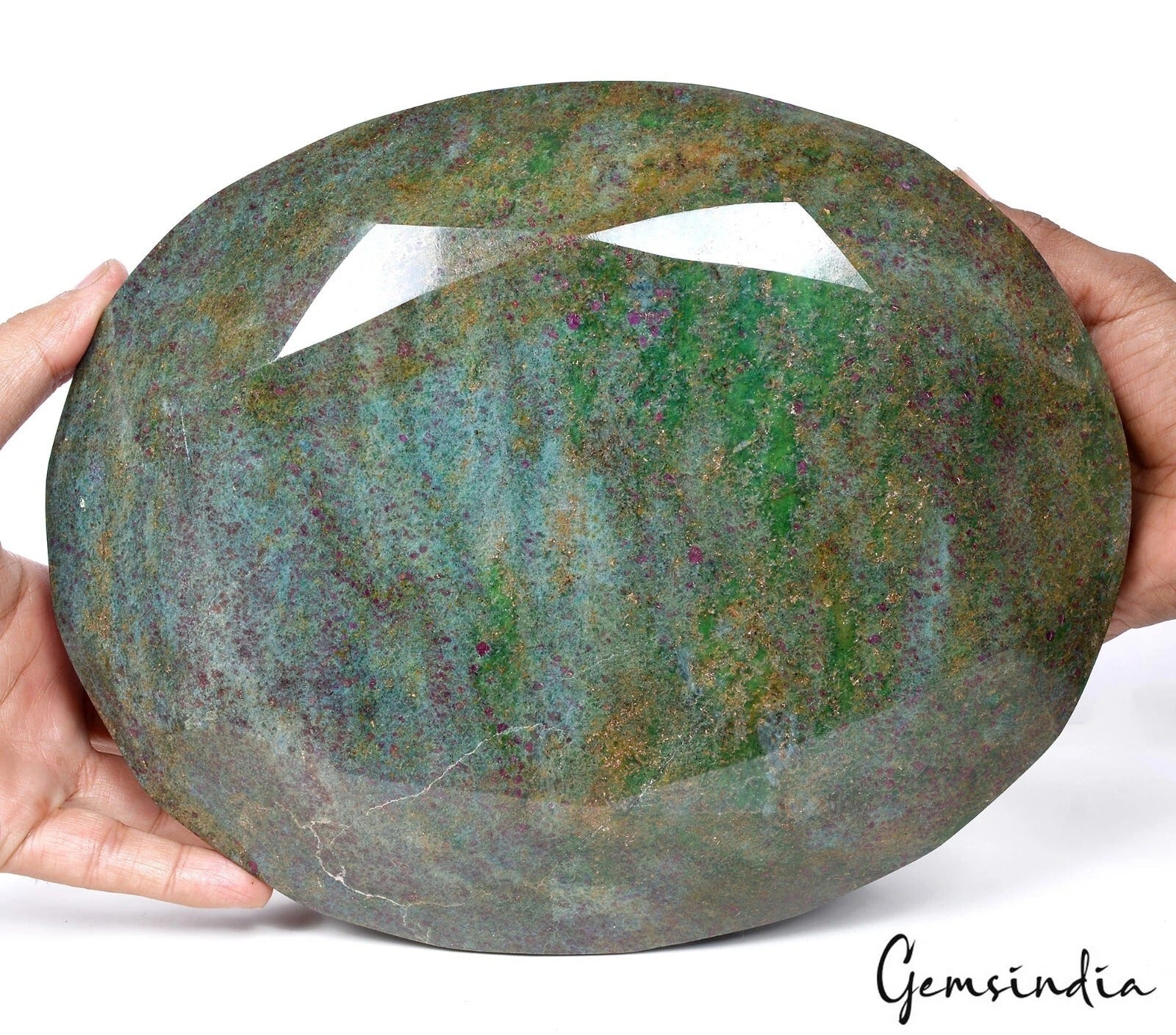 16.55 Kilo Natural Ruby Fuchsite Huge Oval Museum Size Untreated Rare Gemstone