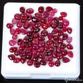 Ruby Lot, Cabochon, Red — 87 Pieces, 2mm, 25.20 Ct, Madagascar