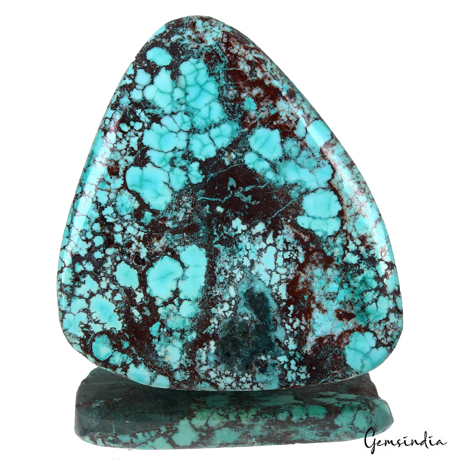 Turquoise Cabochon, Blue — 43 x 38 x 6mm, 78.80 Ct