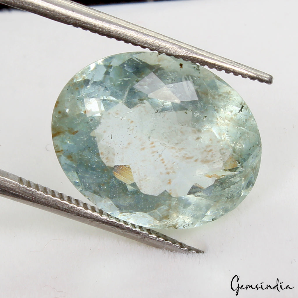 8.20 Cts Natural Untreated Brazilian Blue Aquamarine Oval Cut Loose Gem For Ring