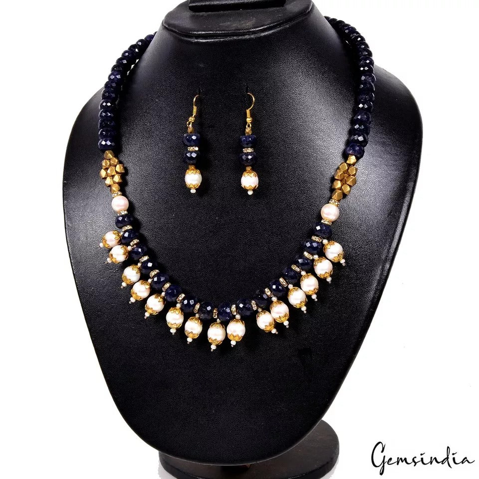 Blue Sapphire Necklace — 7mm To 9mm, 560 Ct