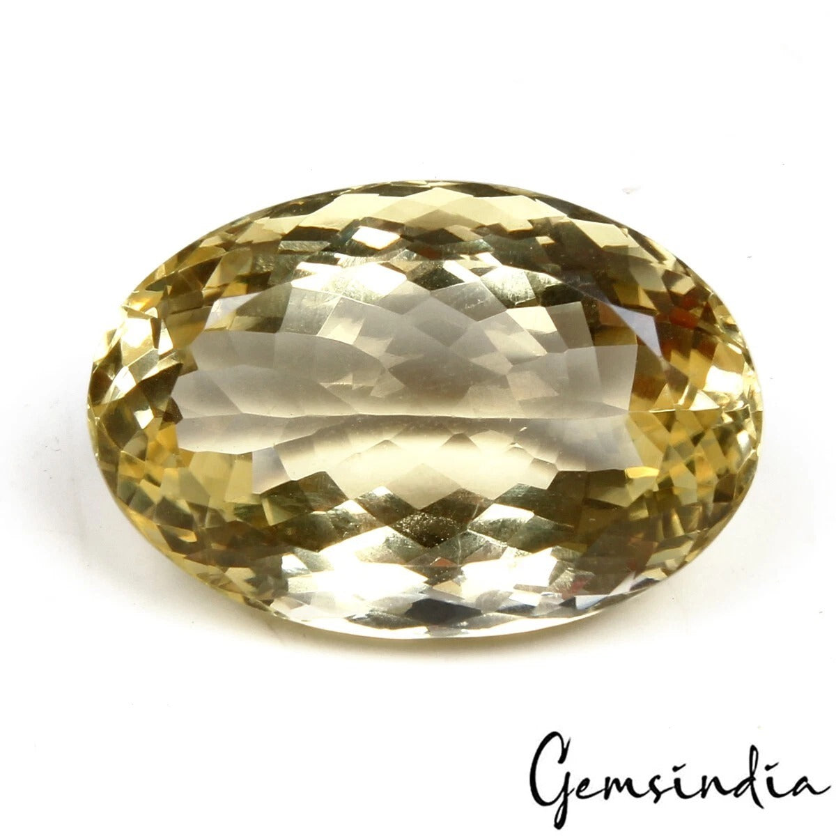 Natural Untreated Yellow Citrine Oval Cut Loose Gems 29.30 Ct For Making Jewelry