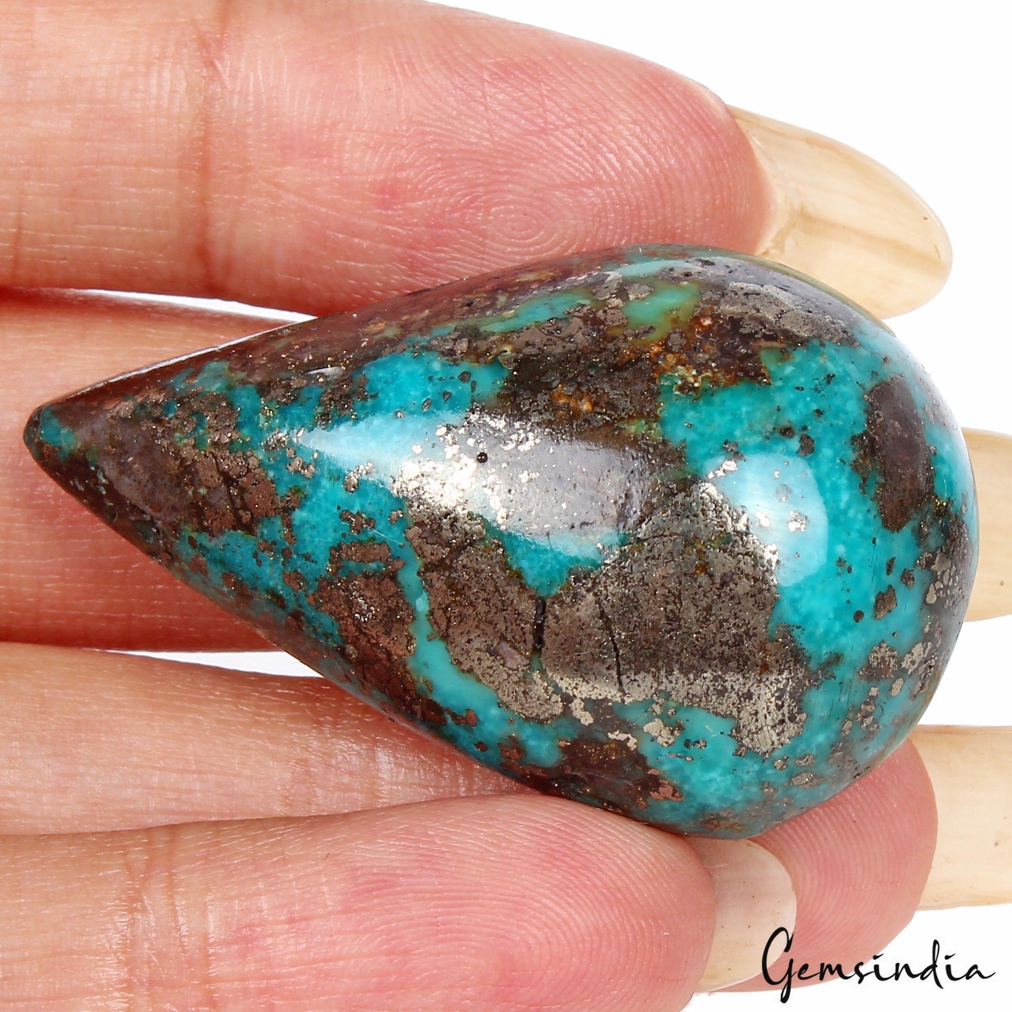 97.50 Ct Persian Turquoise Top Quality Untreated Firoza Gemstone