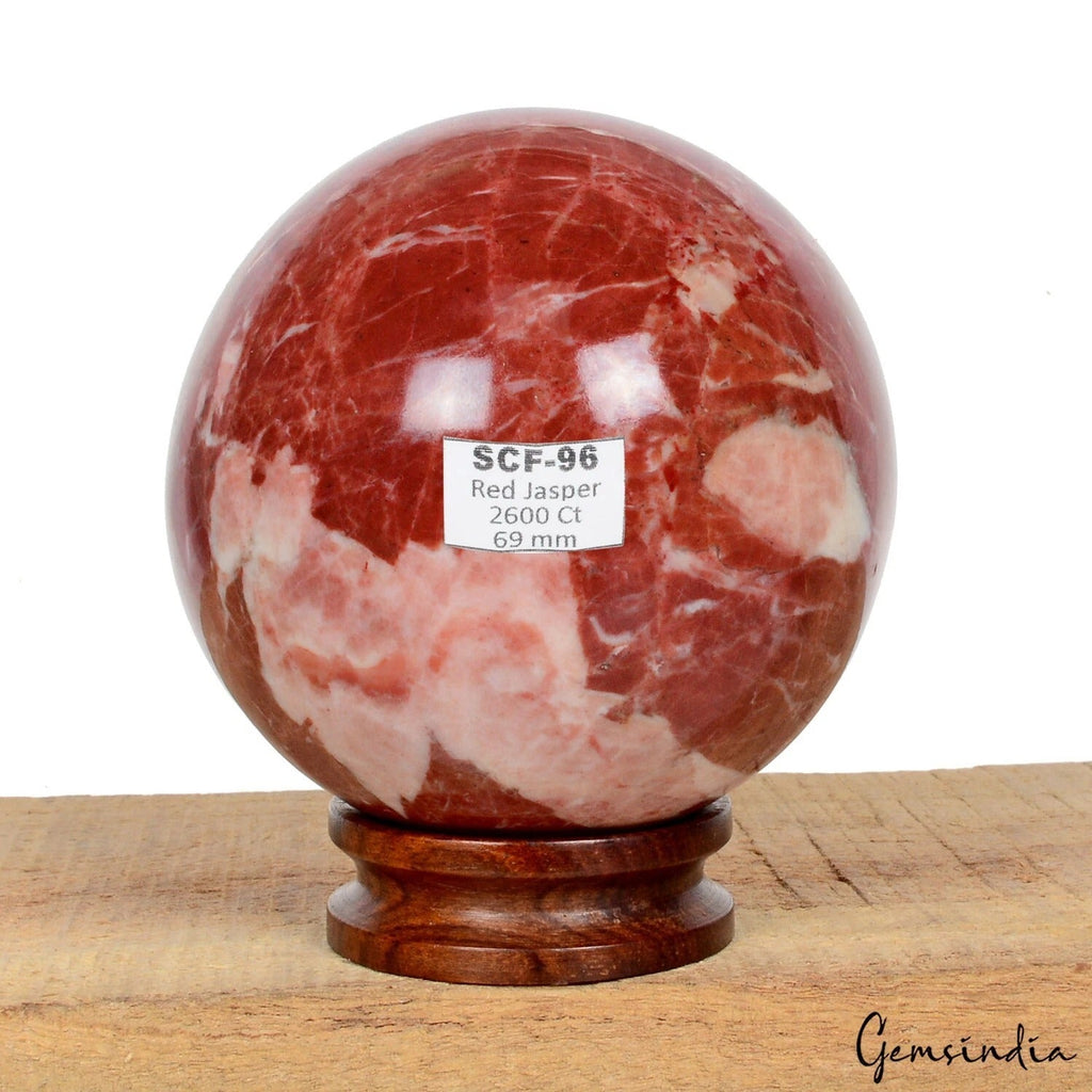 2600Ct Natural Dark Red Jasper Crystal Healing Mineral Sphere Ball Huge Gem 69mm