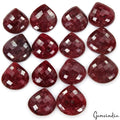 Loose Gemstone Checkerboard Cut 450 Ct Pear Shape 21-24mm Natural Red Ruby Lot