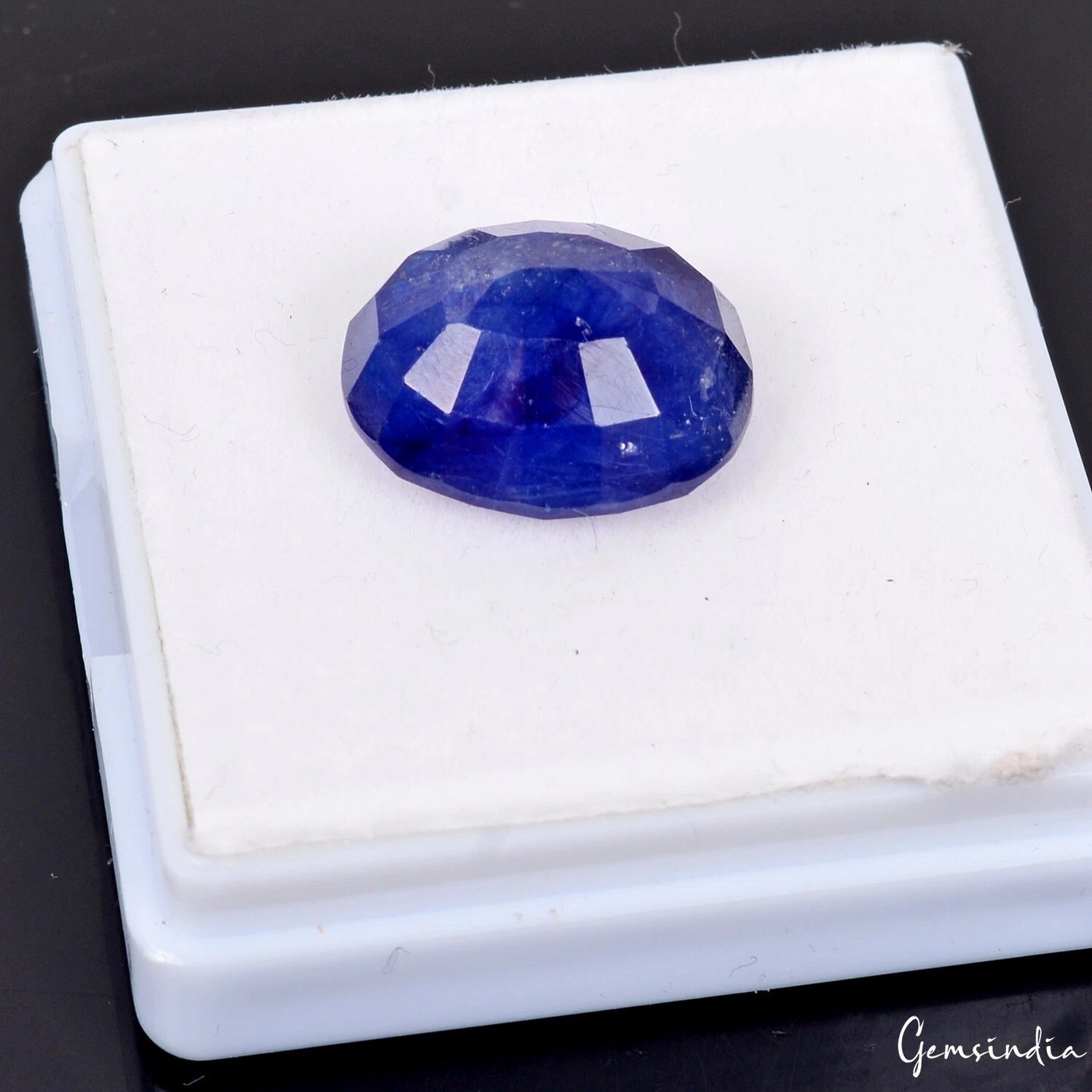 18.80 Ct 16x14mm Natural Ceylon Royal Blue Sapphire Oval Loose Certified Stone