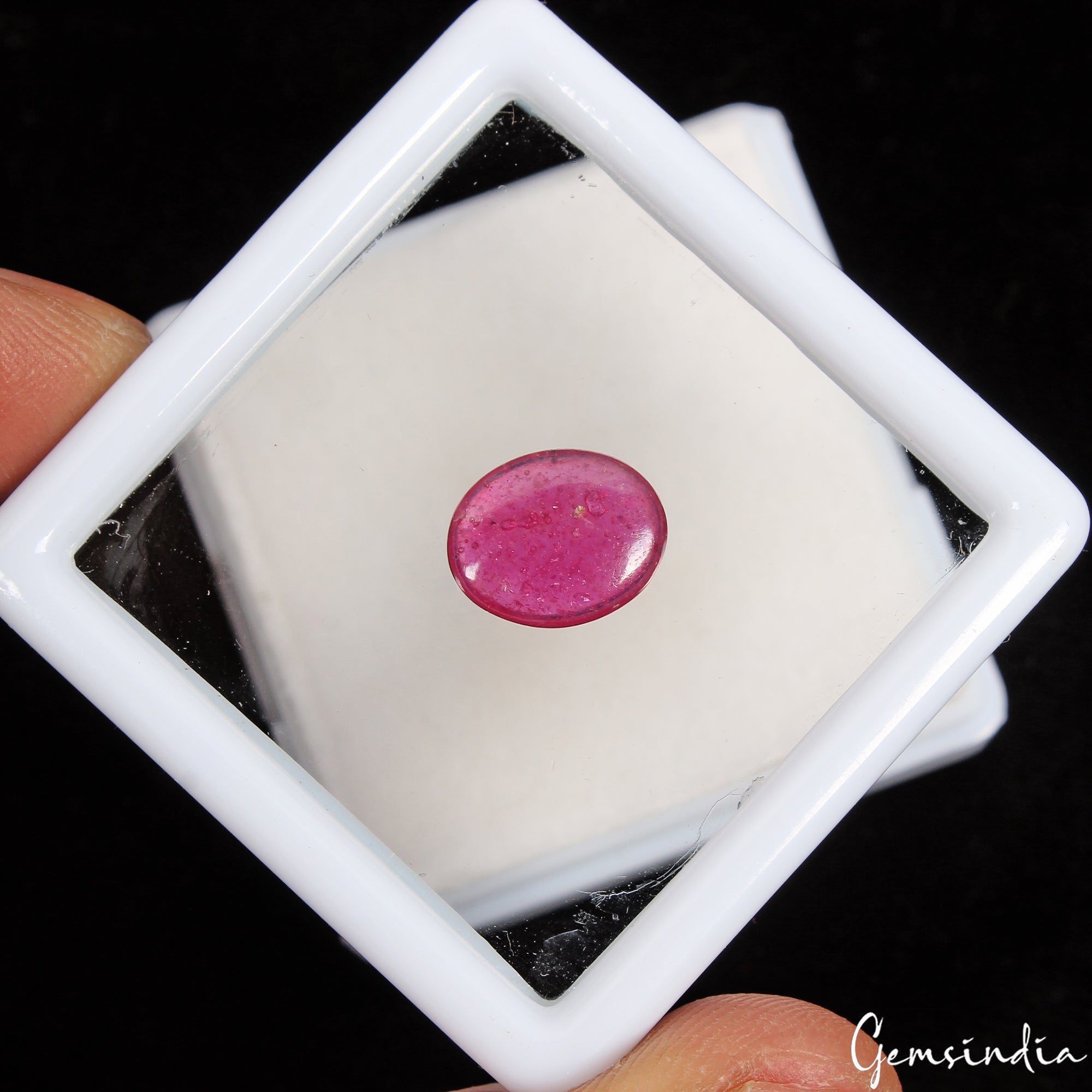 Certified 3.30 Cts Natural Mozambique Lovely Pink Red Ruby Oval Cab Gem For Ring