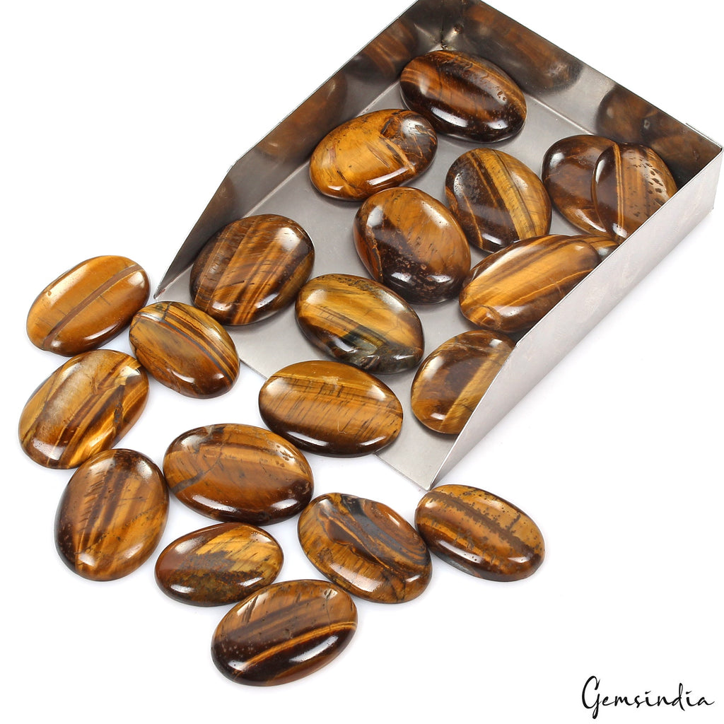 1000 Cts Mix Tiger Eye Cabochon Untreated Natural 21Pcs Wholesale Lot 29mm-36mm