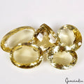 250.90 Ct Natural Flawless Citrine Mix Cut Loose Faceted 25-34mm Gemstones~5 Pcs