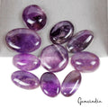 Amethyst Lot, Cabochon, Untreated, Purple — 10 Pieces, 20mm to 28mm, 216.70 Ct