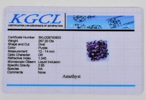 Amethyst Lot, Loose Gemstone, Untreated — 29 Pieces, 12mm to 14mm, 267.20 Ct