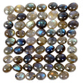 220 Ct Natural Untreated Blue Shine Labradorite Oval Cabochon Gemstone lot 61Pcs