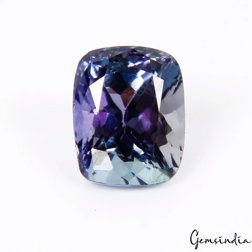 Tanzanite Loose Gemstone, Cushion Cut, Blue — 9x7x6 MM, 4.00 Ct, Tanzania