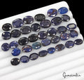 Certified 116.75 Ct/54 Pcs Natural African Dark Blue Sapphire Oval Loose Gem Lot