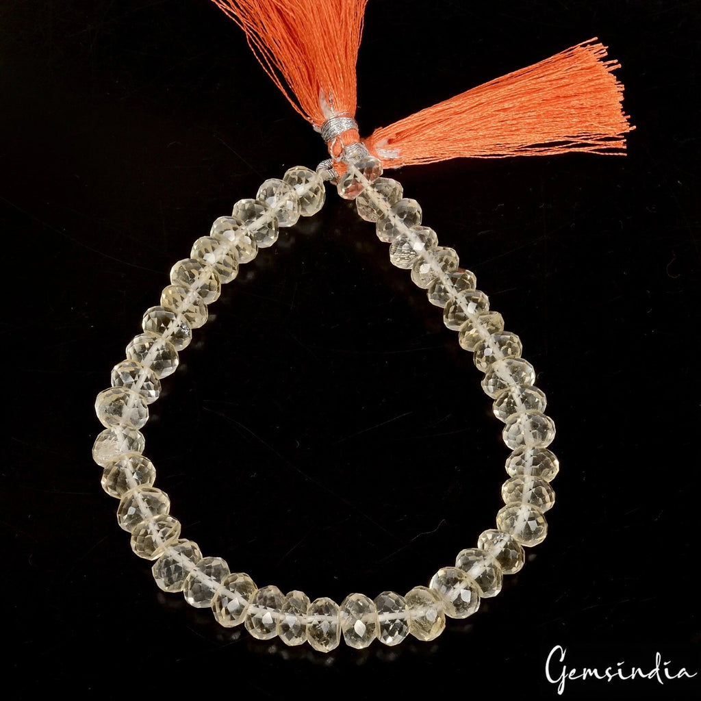 Citrine Beaded Strand, Round Cut, Untreated — 8mm, 129.20 Ct, Madagascar