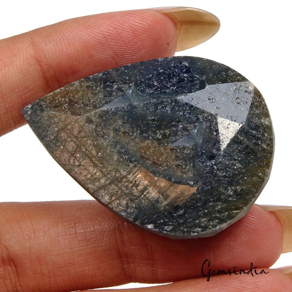 Certified 191.30 Cts Natural Untreated Blue Sapphire Pear Faceted Cut Loose Gem
