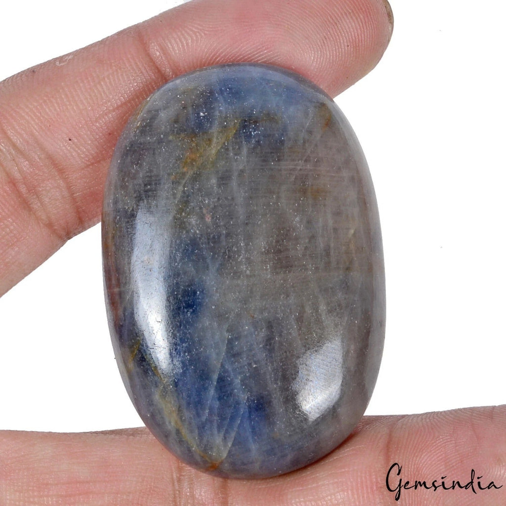 230.00 Ct Natural Grey Blue Sapphire Oval Cab Loose Certified Gems For Pendant