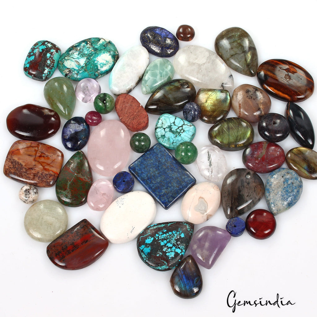 Loose Gemstone Lot~ Lapis, Cabochon, Turquoise, Tiger Eye, Mix Bead 1100+ Carat