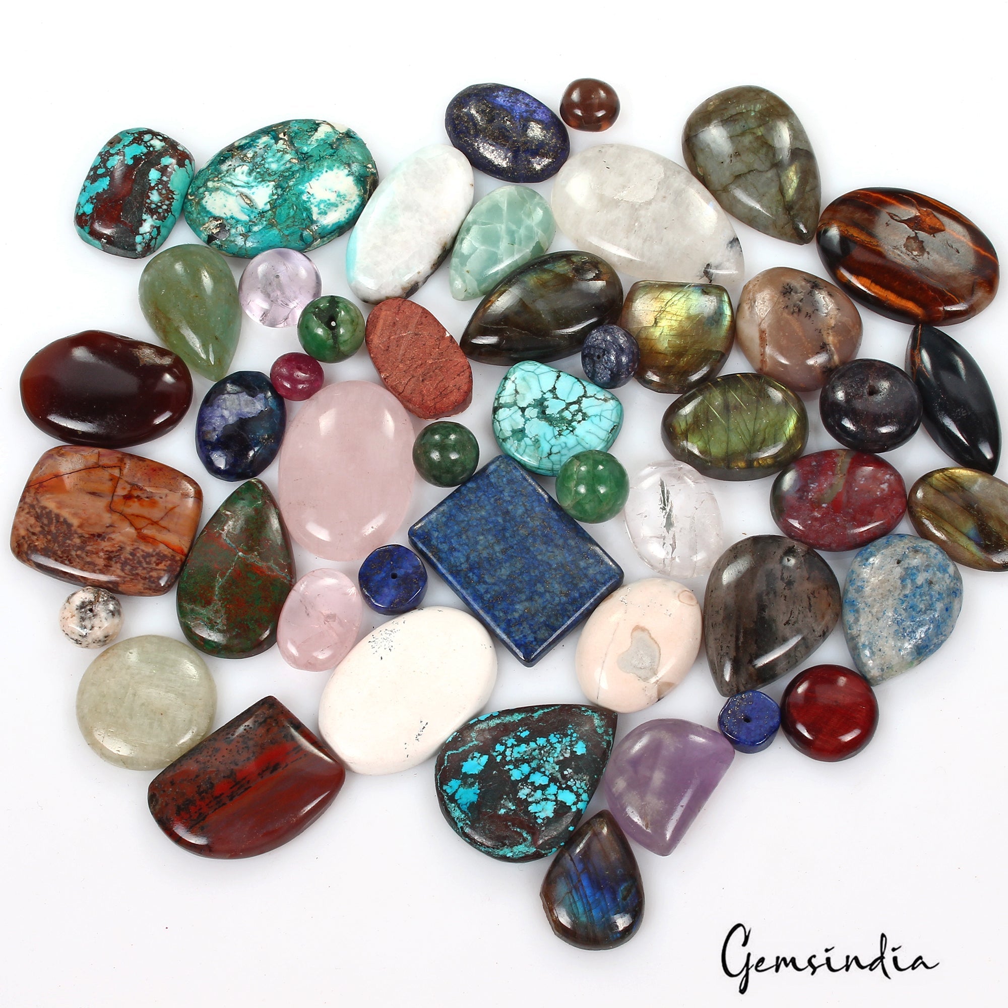 Loose Gemstone Lot~ Lapis, Cabochon, Turquoise, Tiger Eye, Mix Bead 1100+ Carat