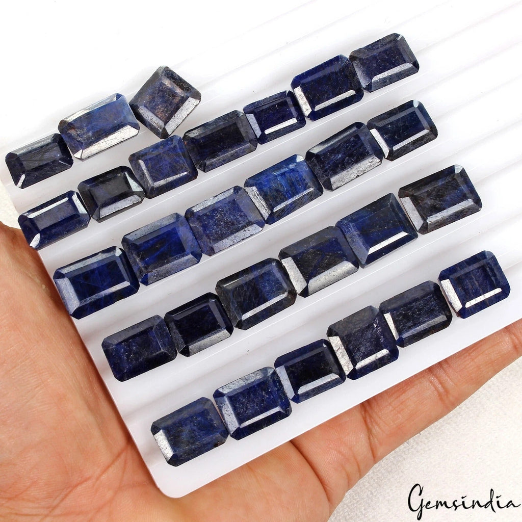 300 Ct/28 Pcs Natural Blue Sapphire Octagon Cut1-11mm-15mm Loose Gem For Jewelry