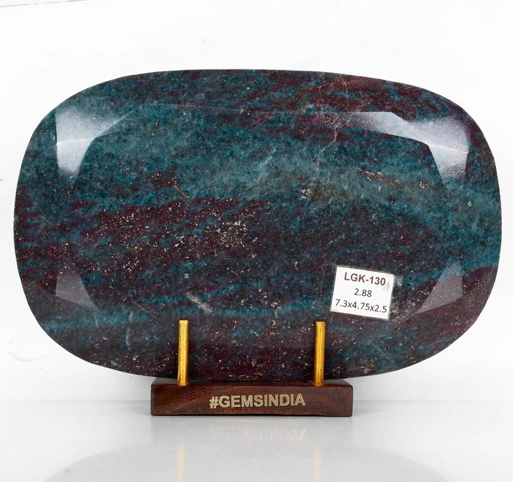 Ruby Kyanite Loose Gemstone, Oval Cut, Untreated — 7.3x4.75x2.5 Inches, 14000 Ct (2.8 Kg), Madagascar