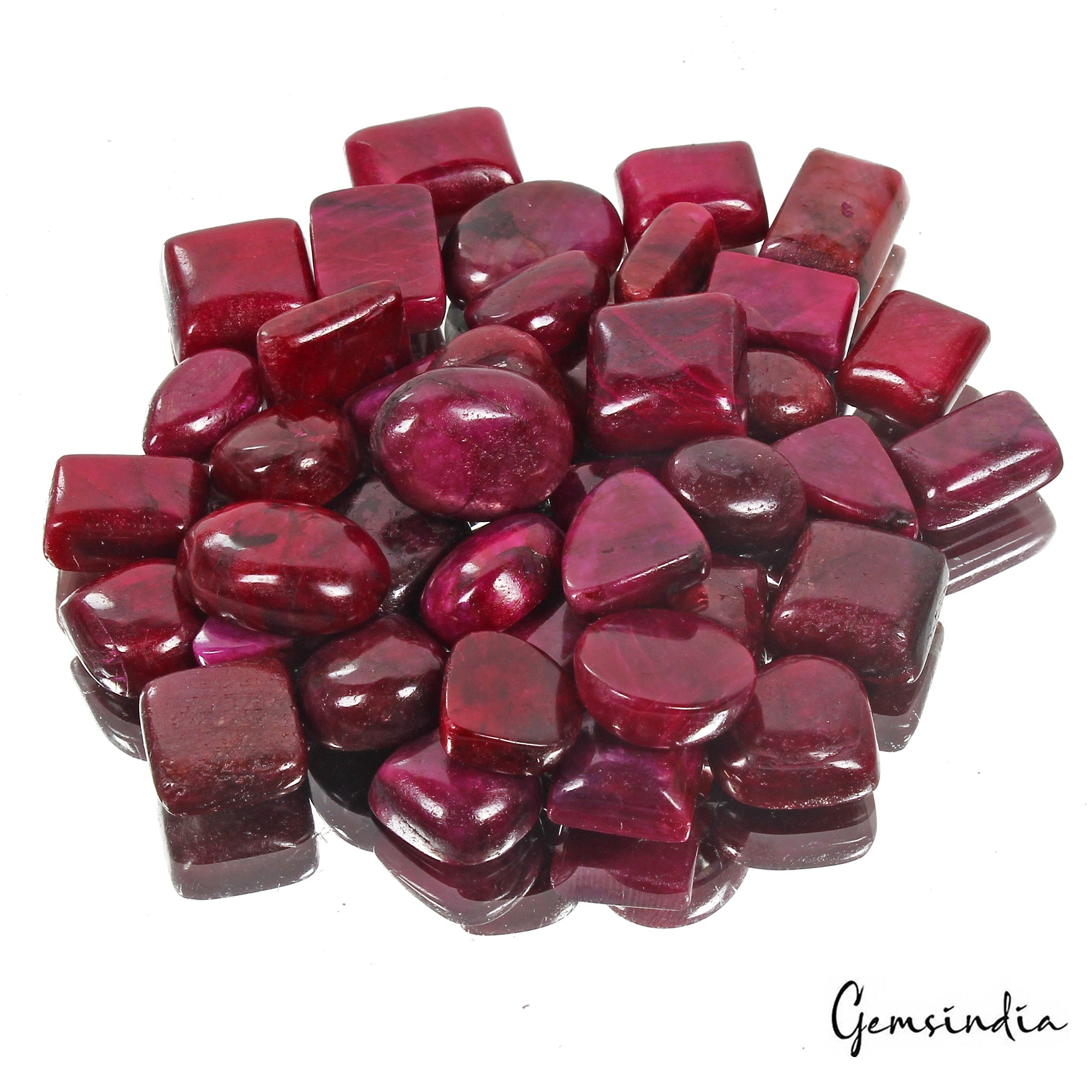 580 Cts/40 Pcs Natural Red Ruby Mix Cab Loose Wholesale Gemstone Lot For Jewelry