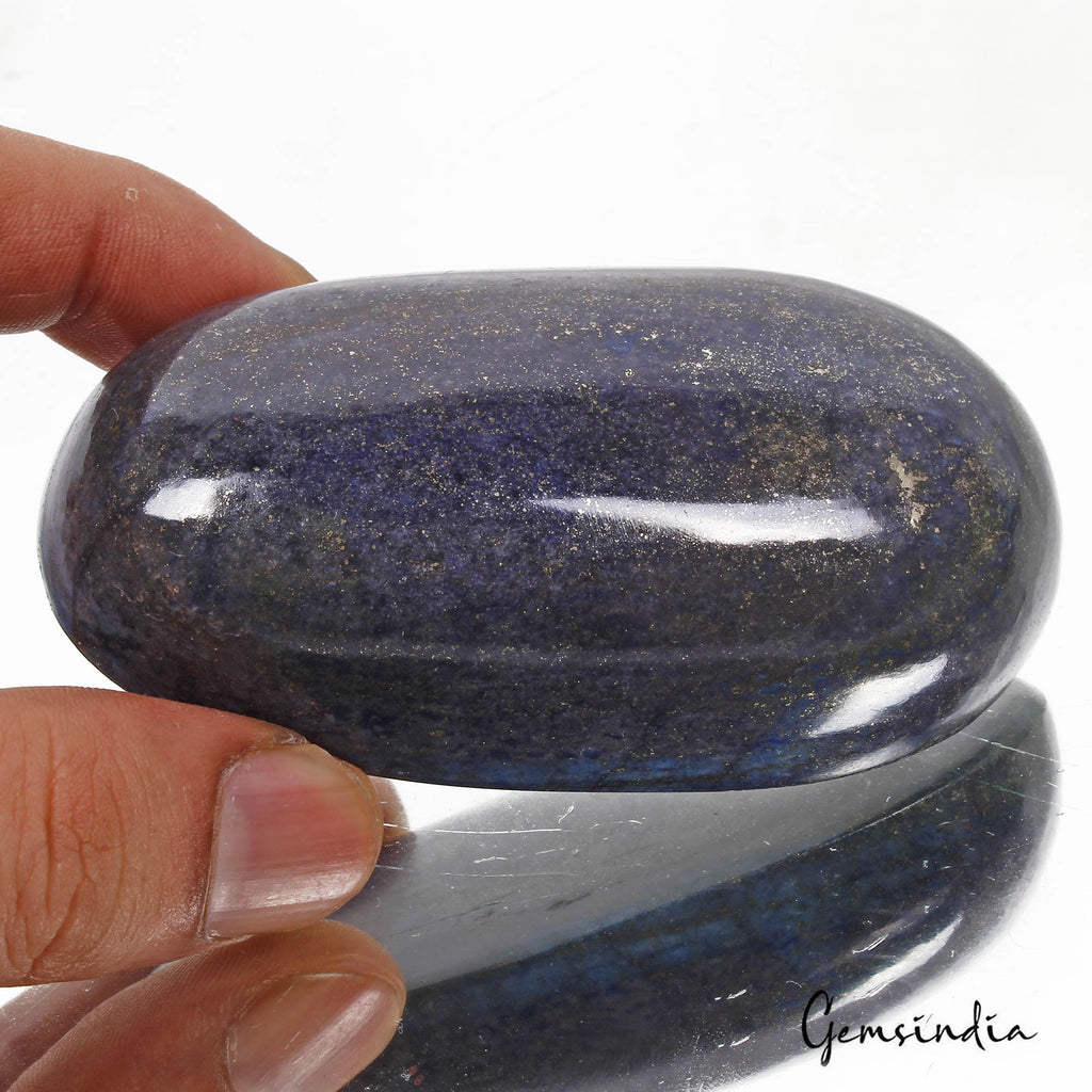 940 Ct Natural Blue Lapis Lazuli Gold Pyrite Oval Cab Huge Loose Earth Mined Gem