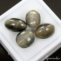 37.80 Cts Natural Chrysoberyl Green Cats Eye Oval Cabochon Loose Gemstones~ 4 Pc