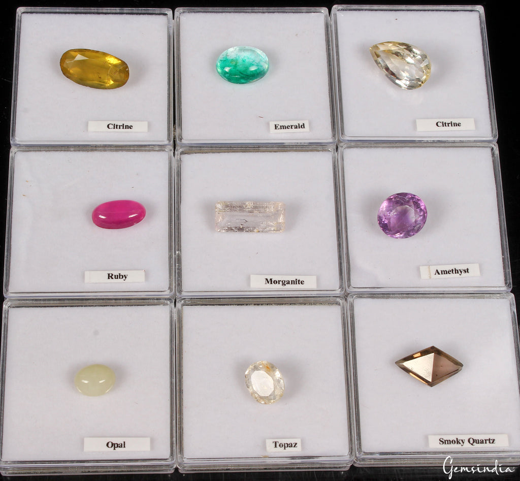 30 Pcs Estate Genuine Semi Precious Loose Mix Cut Jewelry Gemstones Collection g