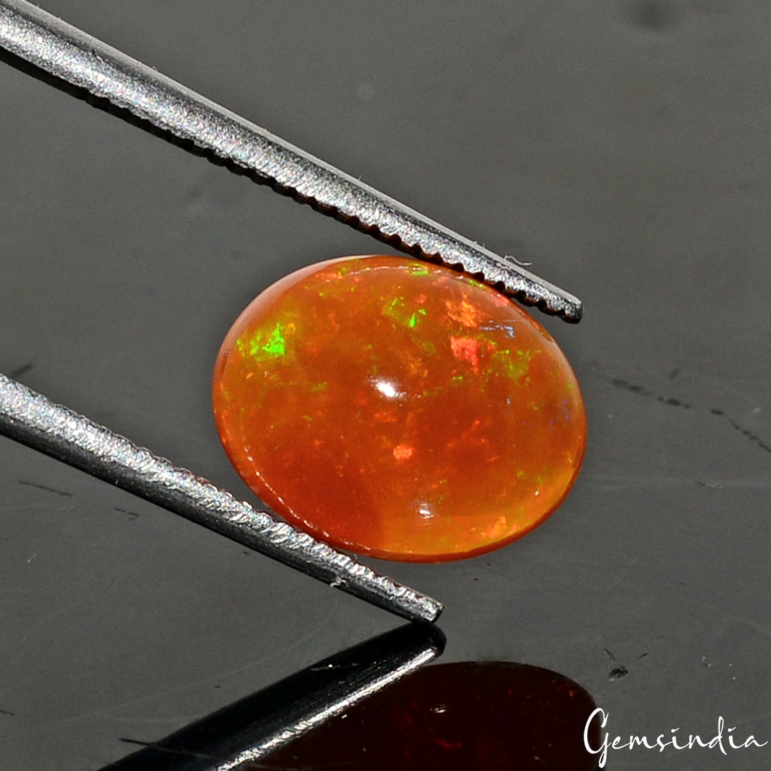 Opal Loose Gemstone, Oval Cabochon, Untreated — 10x8x5mm, 1.70 Ct, Ethiopia