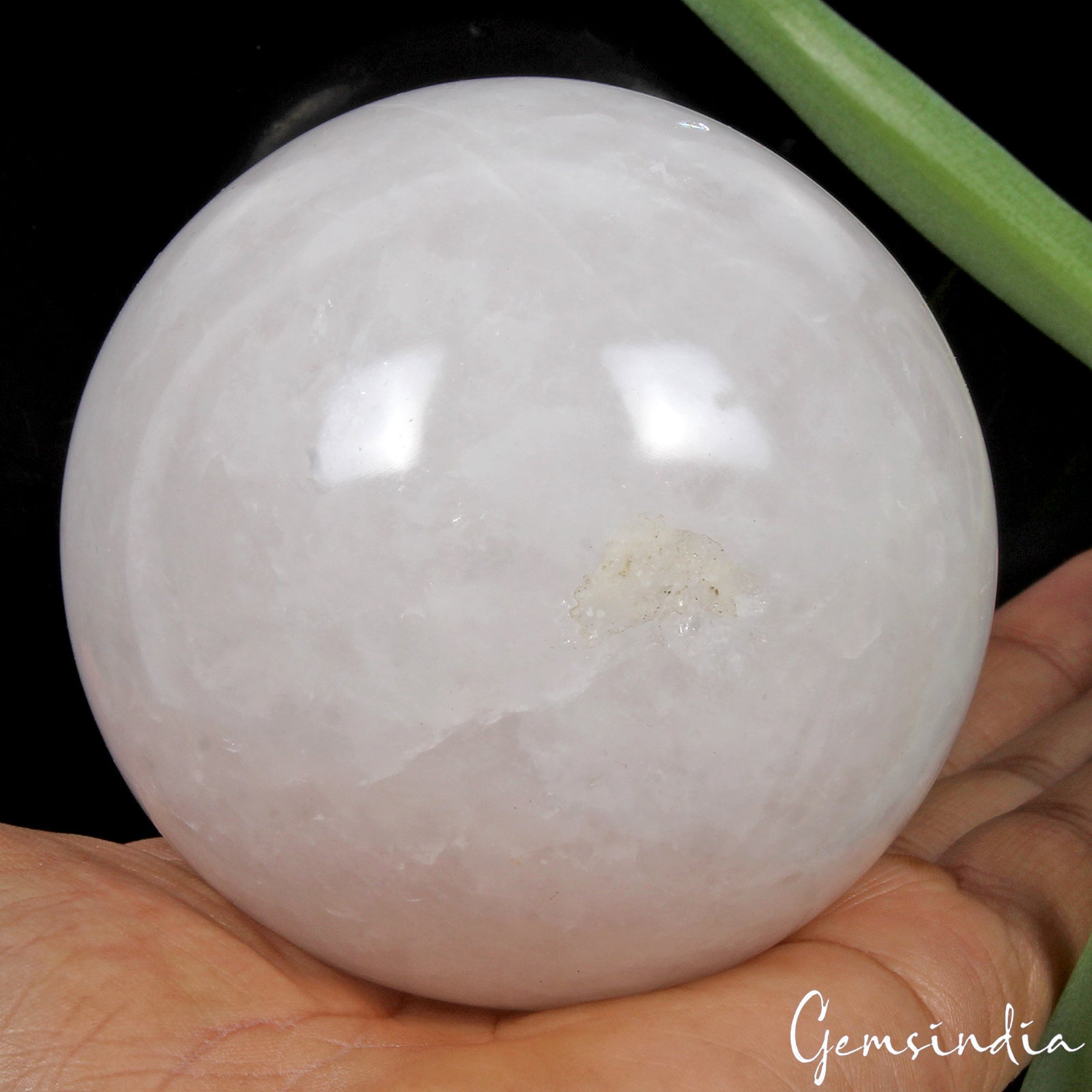 3630 Ct Natural Pink Rose Quartz Sphere Crystal Ball Decor Reiki Healing + stand
