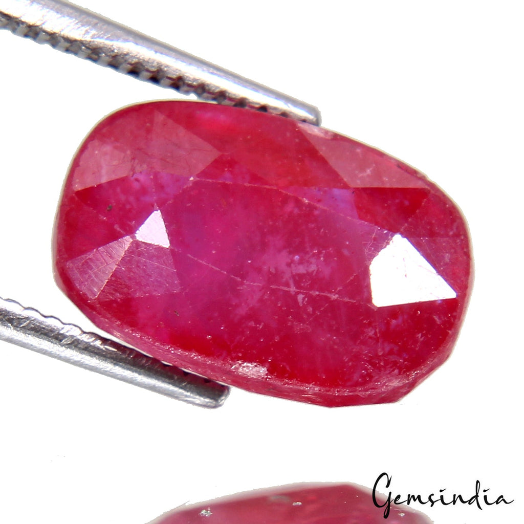 6.30Ct Oval Cut Red Ruby Natural Loose Gemstone Ring Size Beautiful Certified