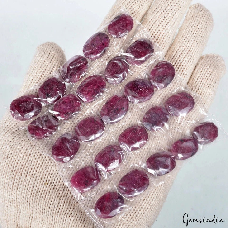 530 Carat Natural Red African Ruby Ring Size Loose Gemstone Wholesale Lot~25 Pcs