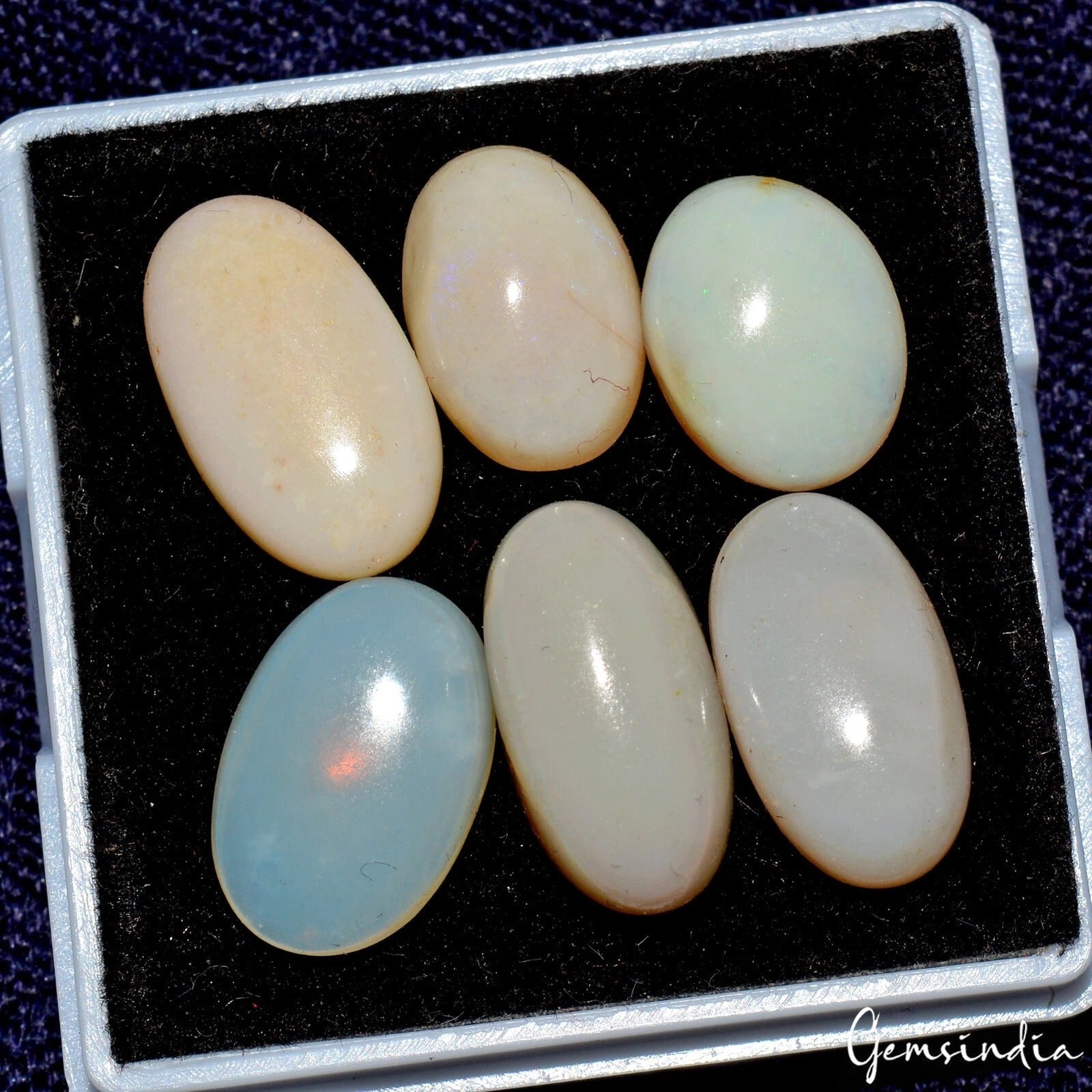 26.50 Ct Natural Solid Polished Beautiful Australian Opal Oval Cabochon Lot 6 Pc