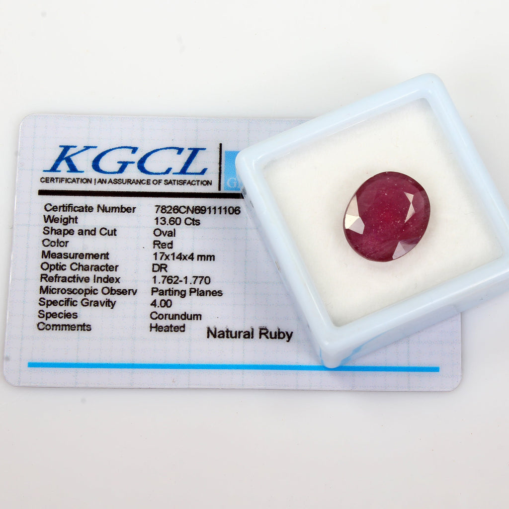 Certified 13.60 Cts Natural Mozambique Red Ruby Oval Cut Loose Precious Gemstone