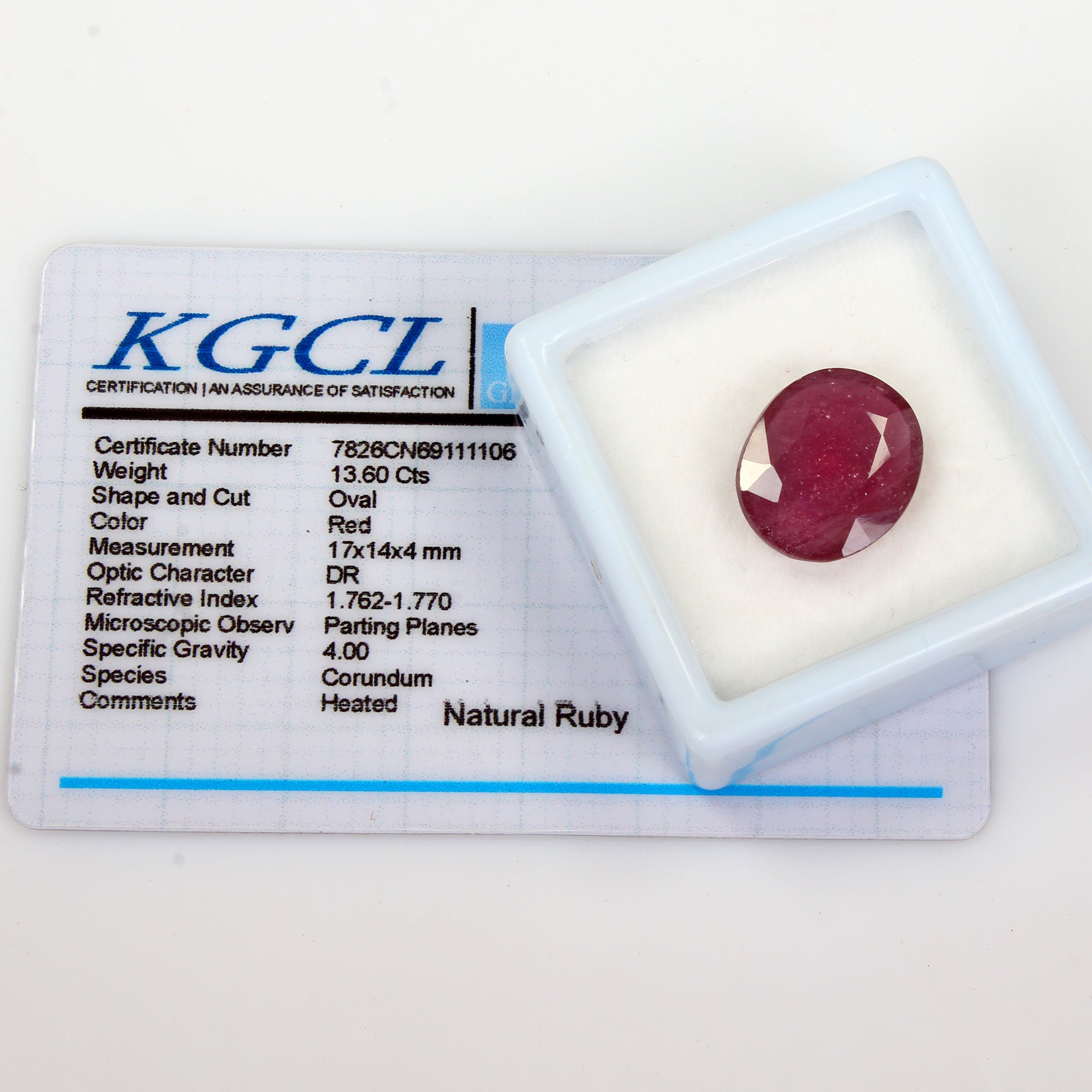 Certified 13.60 Cts Natural Mozambique Red Ruby Oval Cut Loose Precious Gemstone