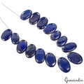 700 Cts/9 Pcs Natural Blue Gold Pyrite Lapis Lazuli Drilled Beads/Briolettes Lot