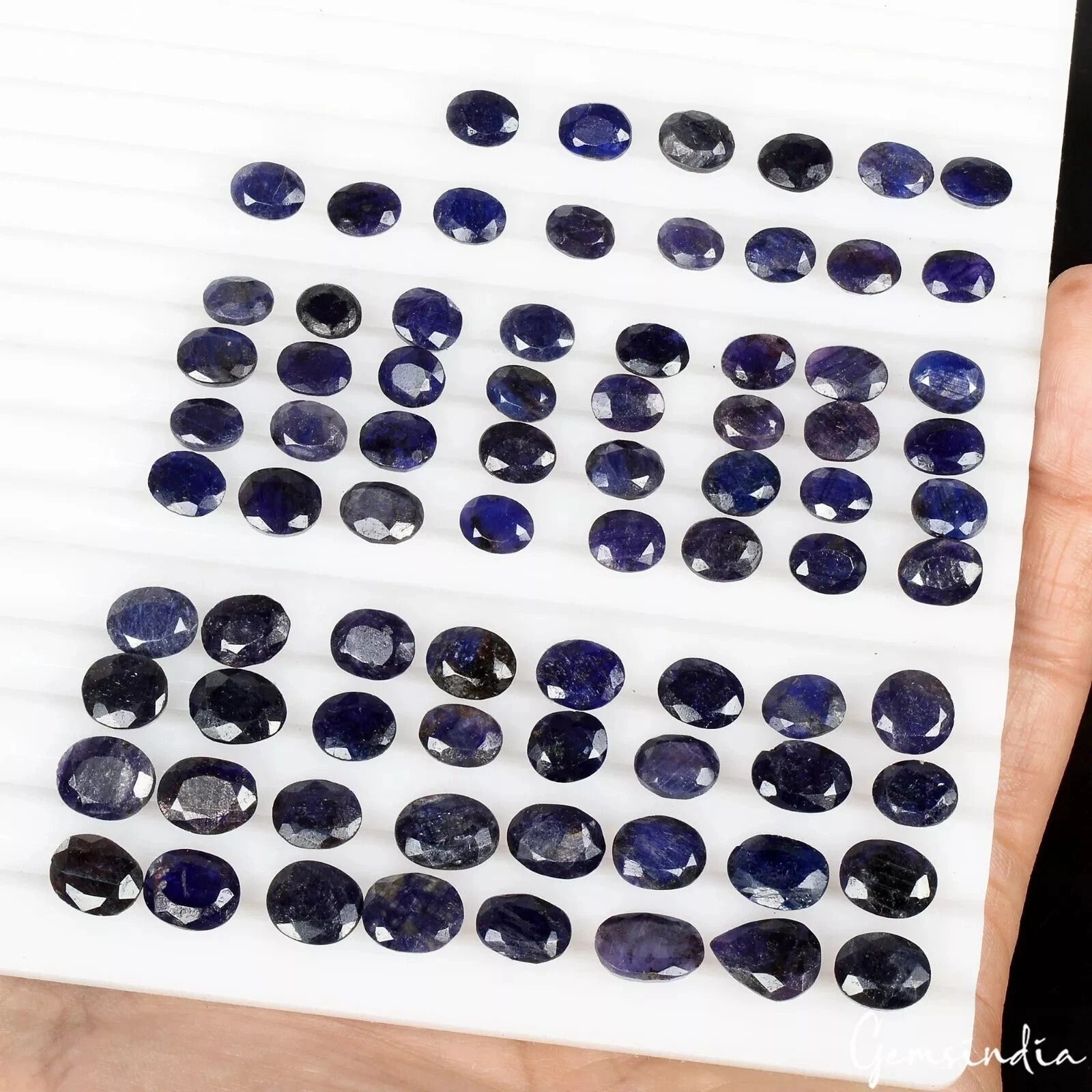200.00 Ct Natural Blue Sapphire Oval Cut Faceted Loose Wholesale Gems Lot 78 Pc
