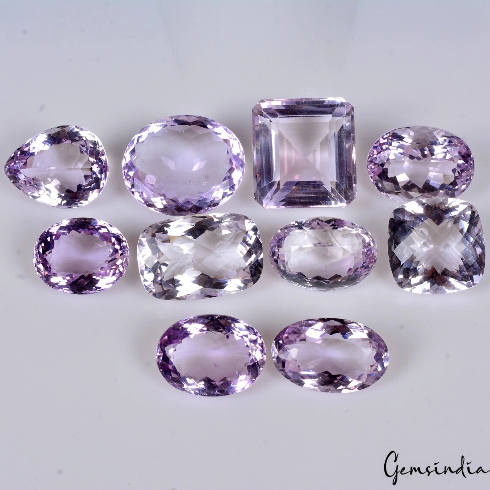 Amethyst Lot, Loose Gemstone, Untreated, Purple — 10 Pieces, 17mm, 200 Ct