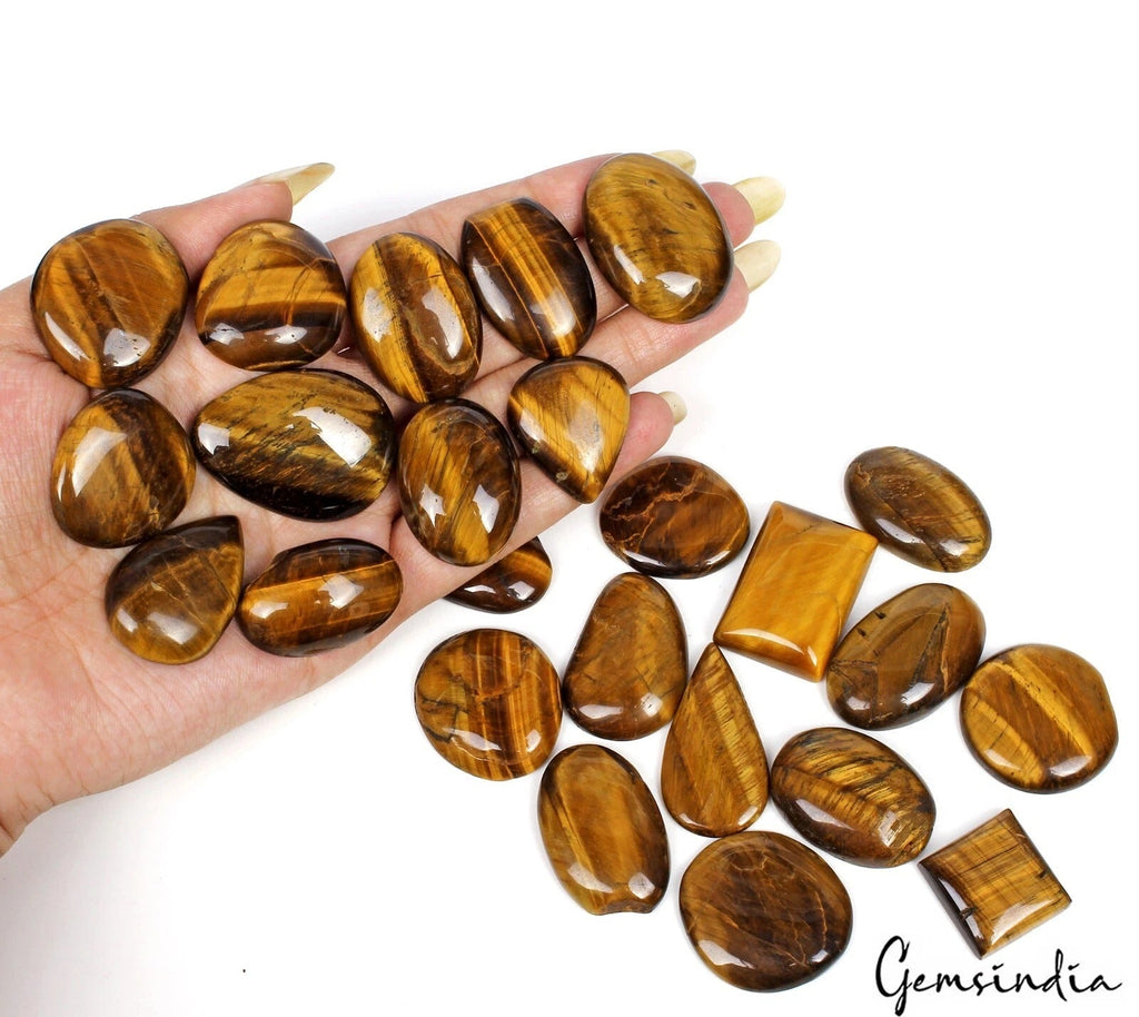980 Cts Mix Tiger Eye Cabochon Handcrafted Natural 24Pcs Wholesale Lot 20-37mm