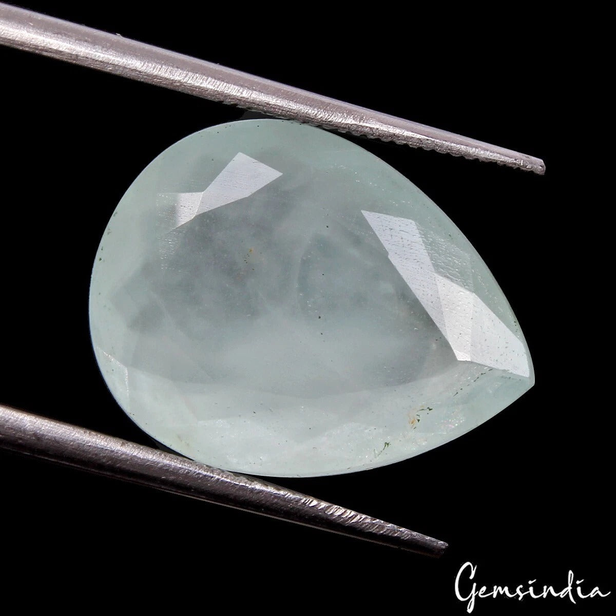 9.90 Cts Natural Blue Green Aquamarine Pear Cut Loose Unheated Brazil Gemstone