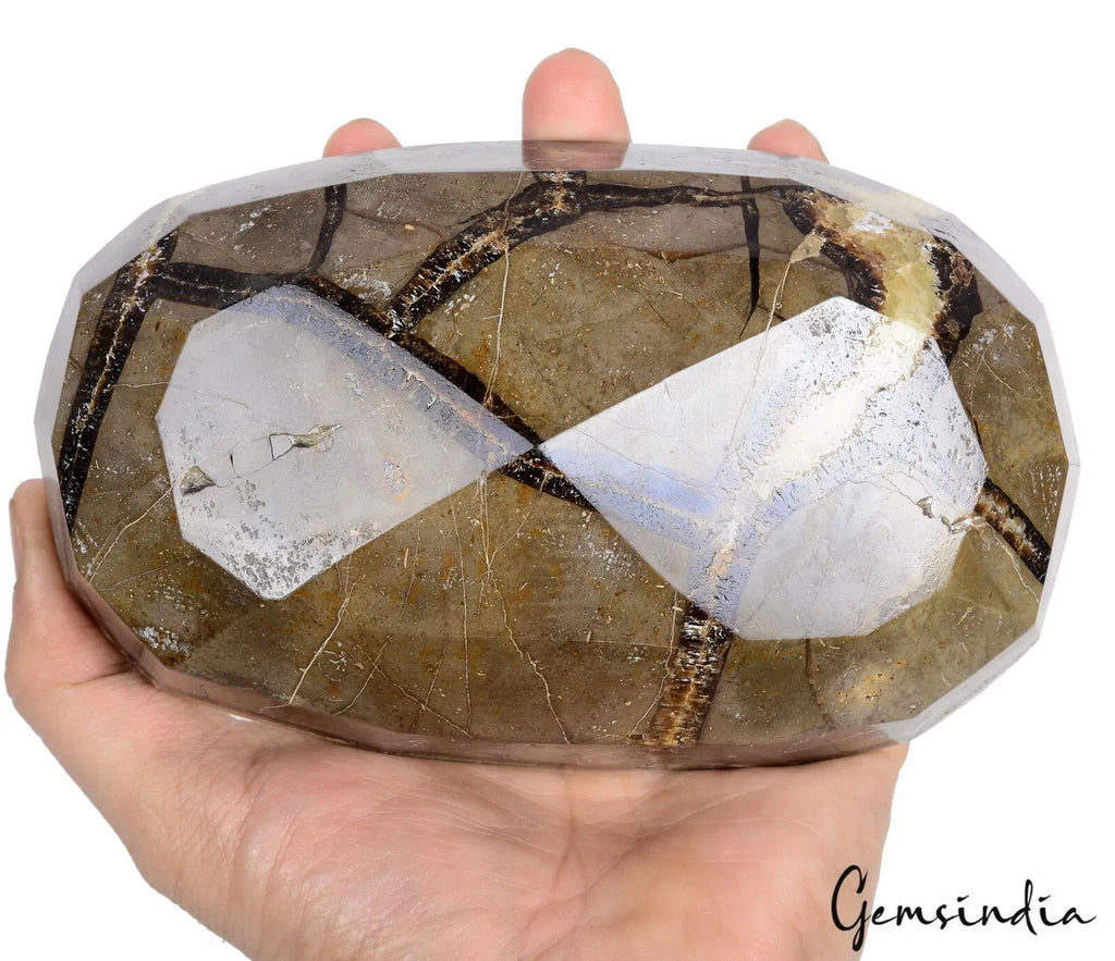 Septarian Loose Gemstone, Bi Color — 6.5x4x2.5 inch, 7500 Ct (1.5 Kg)