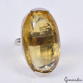 20.45 Gm Natural Citrine Gem Handmade 925 Sterling Silver Jewelry Ring For Women