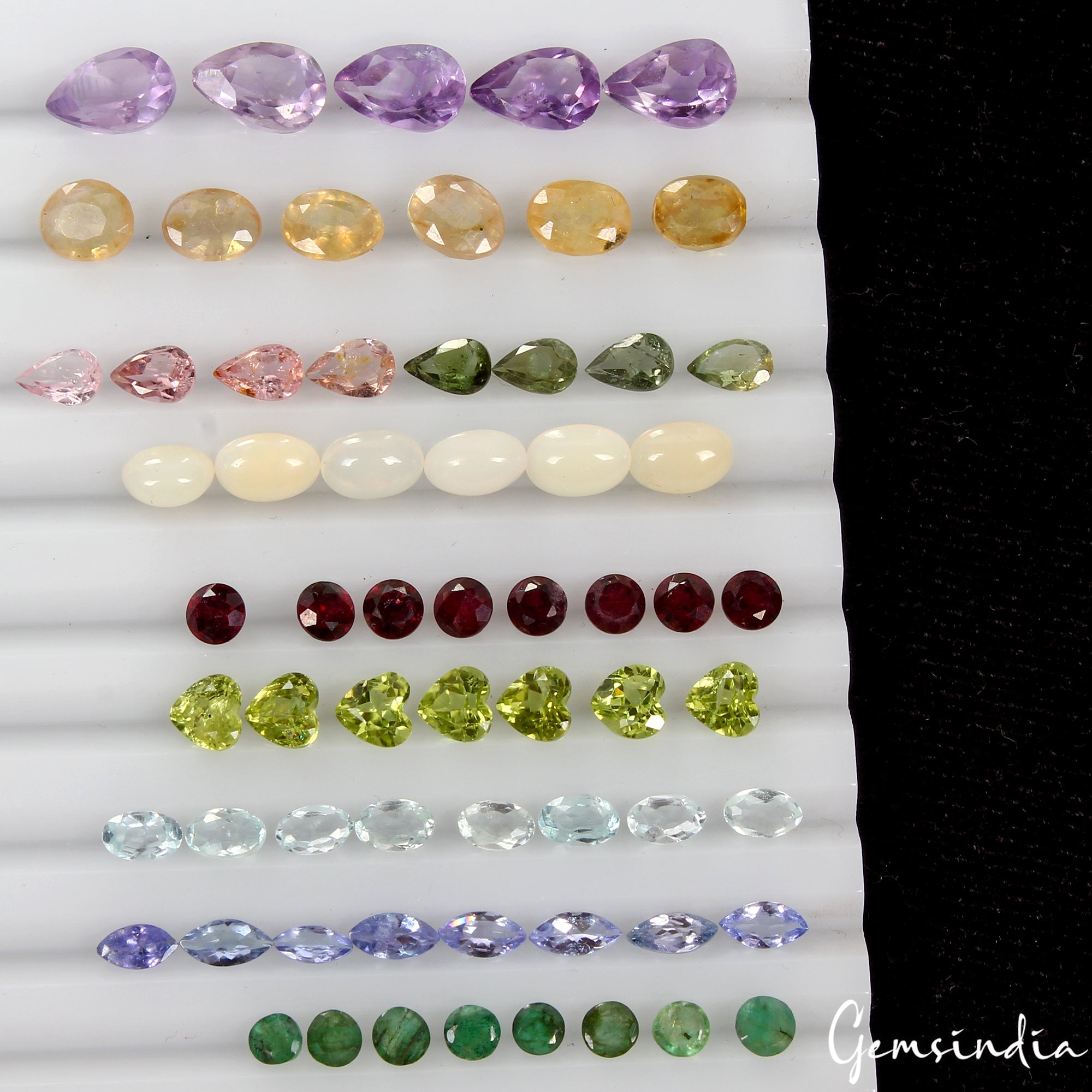 63 Pcs Estate Genuine Semi Precious Loose Mix Cut Multi Gemstone Lot Collection