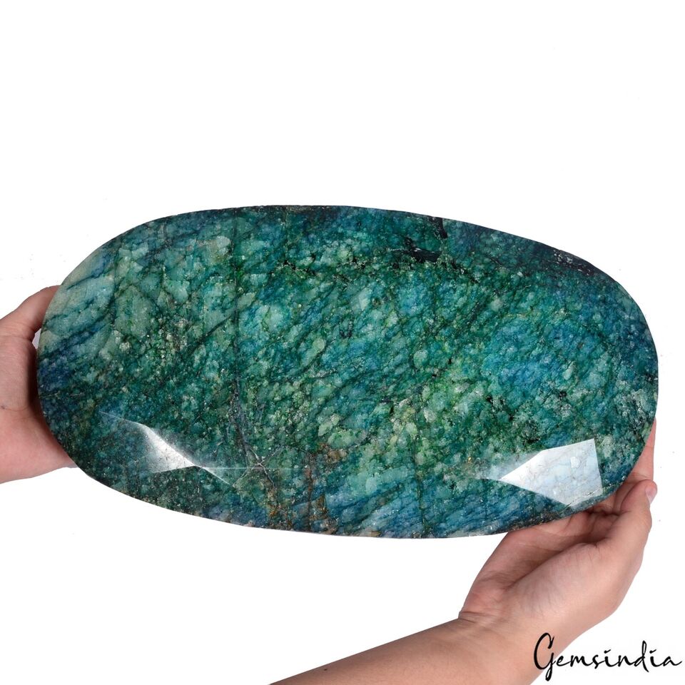 Huge 9.8 Kilo Natural Green Brazilian Emerald Collectors Grade Large Gemstone