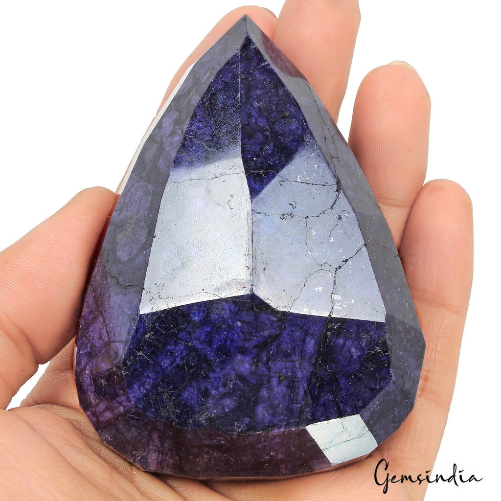 1500 Ct Natural Blue Sapphire Pear Faceted Huge Size Earth Mined Loose Gemstone