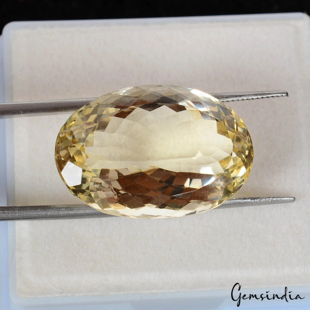 25.30 Ct Natural Yellow Citrine Oval Cut Loose Huge Untreated Clean Gemstone