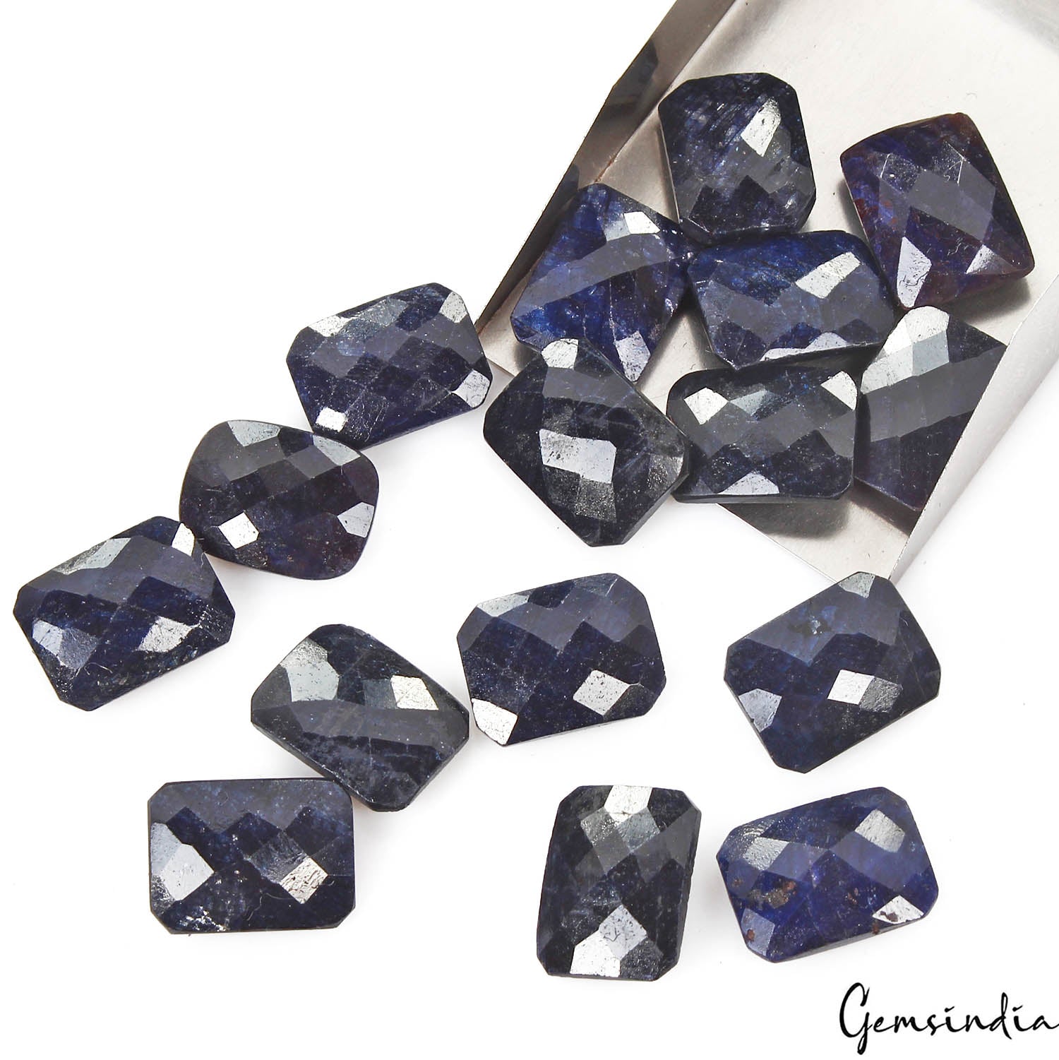 170.60 Ct/14 Pcs Natural Blue Sapphire Octagon Calibrated 16x12mm Loose Gems Lot