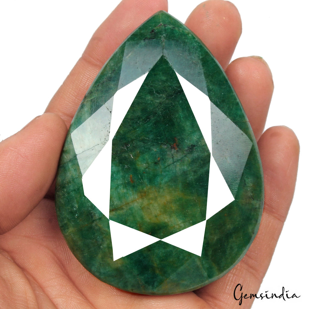 930 Ct Natural Pear Cut Green Brazilian Emerald Earth Mined Huge Loose Gemstone