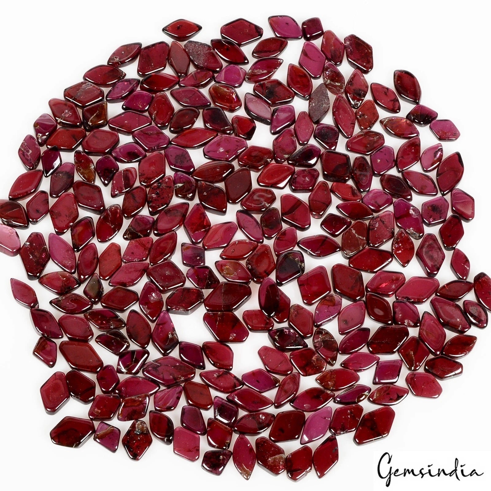 300 Ct Natural Rhodolite Garnet Mini Chips Polished Wholesale Gems Lot 212 Pcs